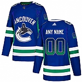 Vancouver Canucks Blue Men's Customized Drift Fashion Adidas Jersey,baseball caps,new era cap wholesale,wholesale hats